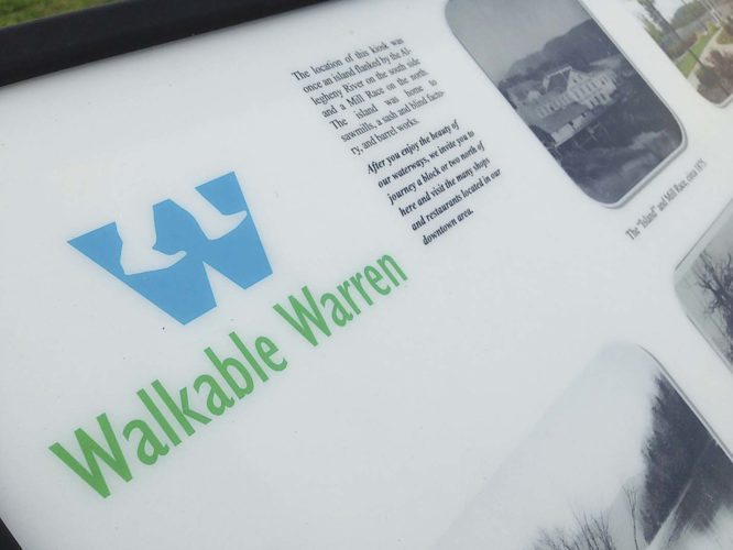 Times Observer photo by Josh Cotton The Walkable Warren kiosk located at the Breeze Point Landing. 